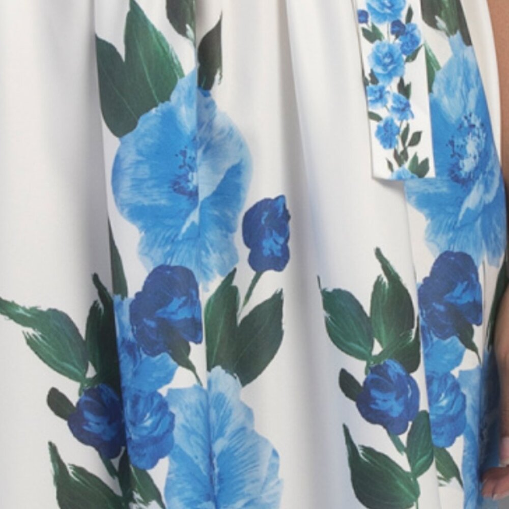 DALIA MACPHEE Short Sleeve Floral Dress With Belt - Picture 5 of 5